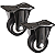 Rodinhas para moveis Fixo Cama Box 2 polegadas Preto Kit 2 Und - RRJ - Imagem 1