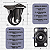 Rodinhas para moveis Fixo Cama Box 2 polegadas Preto Kit 2 Und - RRJ - Imagem 4