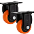 Rodinhas para moveis Fixo Cama Box 2 polegadas Laranja Kit 2 Und - RRJ - Imagem 1