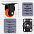 Rodinhas para moveis Fixo Cama Box 2 polegadas Laranja Kit 2 Und - RRJ - Imagem 4