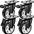 Rodinhas para moveis pesados Com Trava 3polegadas Preto Kit 4Und - RRJ - Imagem 1