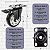 Rodinhas para moveis pesados Com Trava 3polegadas Preto Kit 4Und - RRJ - Imagem 4