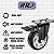 Rodinhas para moveis pesados Com Trava 3polegadas Preto Kit 4Und - RRJ - Imagem 3