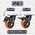 Rodinhas para moveis pesados Freio 3 polegadas Laranja Kit 4 Und - RRJ - Imagem 5