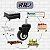 Rodinhas para moveis Com Espiga Cama 2 polegadas Preto Kit 4 Und - RRJ - Imagem 2