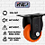 Rodizio para moveis Com Freio 1,5 polegadas Laranja Kit 4 Und - RRJ - Imagem 3