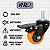 Rodizio para moveis Freio e Espiga 1,5polegadas Laranja Kit4 Und - RRJ - Imagem 3