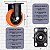 Rodinhas para moveis pesados fixas 3 polegadas Laranja Kit 4 Und - RRJ - Imagem 4