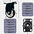 Rodinhas para moveis pesados fixas 3 polegadas Preta Kit 4 Und - RRJ - Imagem 4