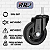 Rodinha para moveis pesados Com espiga 3polegadas Preto Kit 4Und - RRJ - Imagem 4