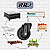 Rodinha para moveis pesados Com espiga 3polegadas Preto Kit 4Und - RRJ - Imagem 2