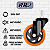 Rodinhas para moveis pesados Espiga 3 polegadas Laranja Kit 4Und - RRJ - Imagem 3