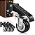 Rodinha para Moveis Bancada Trabalho 2,5polegadas Preto Kit 4Und - RRJ - Imagem 1