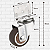 Rodinhas para moveis chapa L lateral 2 polegadas Marrom Kit 4Und - RRJ - Imagem 3