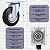 Rodinhas para moveis Emborrachada 3polegadas Giratorio Kit 4 Und - RRJ - Imagem 4