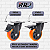 Rodinhas para moveis pesados Trava 3 polegadas Laranja Kit 4 Und - RRJ - Imagem 5