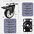 Rodinhas para moveis pesados Trava 3 polegadas Preto Kit 4 Und - RRJ - Imagem 4