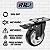 Rodinhas para moveis pesados Trava 3 polegadas Preto Kit 4 Und - RRJ - Imagem 3