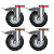 Rodinhas para moveis Pesados Emborrachada 4 polegadas  Kit 4 Und - RRJ - Imagem 1