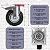 Rodinhas para moveis Pesados Emborrachada 5 polegadas  Kit 4 Und - RRJ - Imagem 4