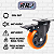 Rodinhas para moveis pesados Freio 4 polegadas Laranja Kit 4 Und - RRJ - Imagem 3