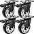 Rodinhas para moveis pesados com Freio 4polegadas Preto Kit 4Und - RRJ - Imagem 1