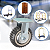 Rodinhas para moveis pesados PVC Pneumatica Fixa 6 polegadas - RRJ - Imagem 3