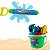 Kit Brincadeira na Praia com Lançador de Água + Balde RB03 - Imagem 1