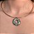 CHOCKER ARO EM BANHO DE OURO 18K E PINGENTE EM RÓDIO BRANCO - Imagem 1