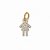 PINGENTE GIRL CRAVEJADO EM BANHO DE OURO 18K - Imagem 1