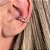 PIERCING FAKE TRIANGULO CRISTAL BANHO DE OURO 18 K - Imagem 1