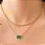 COLAR VERDE JADE EM BANHO DE OURO 18K - Imagem 3