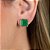 BRINCO JADE VERDE QUADRADO DE OURO 18K - Imagem 1