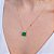 COLAR JADE VERDE QUADRADO EM BANHO DE OURO 18K - Imagem 1