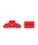 Kit presilhas Effortless Claw Clip - Bright Red (vermelha) - Imagem 1