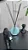 Difusor Encanto de Alecrim  c/ cristal bruto– Azul  estilo Tiffany em Vidro Londres 550ml + refil 250 ml - Imagem 2