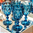 Conjunto Taças Diamante Vidro Azul 6 Peças 340ml - Praticasa - Imagem 2