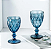 Conjunto Taças Diamante Vidro Azul 6 Peças 340ml - Praticasa - Imagem 1