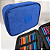 Estojo Box Nylon Escolar Azul Com Divisória - Imagem 2