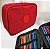 Estojo Box Nylon Escolar Vermelho Com Divisória - Imagem 3