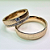 Alliance Dune d’Or em ouro Champagne Moissanite - Imagem 1
