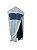 Capa Protetora Vestido Curto Em Microfibra e Visor Organza 125x60cm Offwhite - Imagem 1