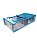 Colmeia Organizadora Gaveta  Fitness Transparente Viés Azul 40x20x10cm - Imagem 1