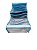 Colmeia Organizadora Gaveta  Fitness Transparente Viés Azul 40x20x10cm - Imagem 4