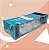Colmeia Organizadora Gaveta Adulto Transparente Viés Azul 40x14x10cm - Imagem 2