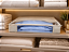 Organizador Protetor Lençol Toalha Tnt Com Visor Transparente Marfim 38x50x07cm - Imagem 1