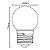 Lâmpada led bolinha G45 3w decorativa branco frio E27 127v Galaxy. - Imagem 4