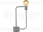 Luminária de mesa Aramis com entrada USB 40X21cm aço cinza. - Imagem 2