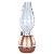 Luminária de mesa led Lampião com entrada USB 3000K 1,5W bivolt 20,4XØ7,2cm policarbonato rose. - Imagem 2