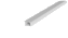 Perfil embutir para fita led 200X2,4X1,5cm alumínio branco fosco e policarbonato. - Imagem 1